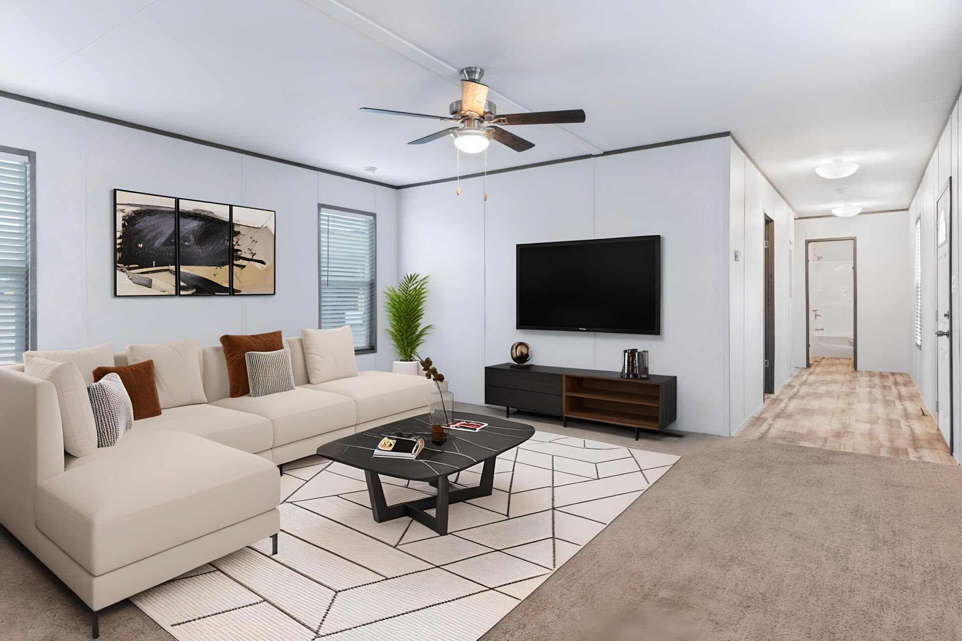 The cuatro interior home features